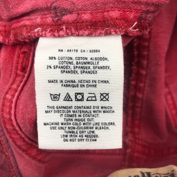 Anthropologie Holding Horses Red Denim Jean Skirt - Picture 7 of 8